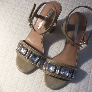 Audrey Brooke embellished sandals.